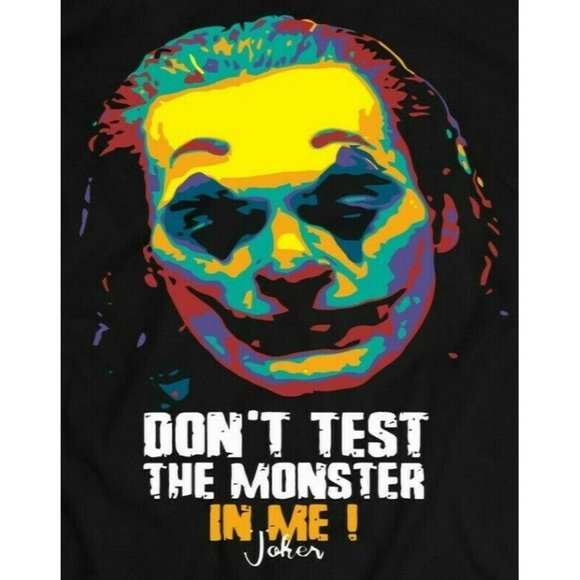 DON'T TEST THE MONSTER JOKER COMIC BOOK SHIRT - Picture 1 of 2